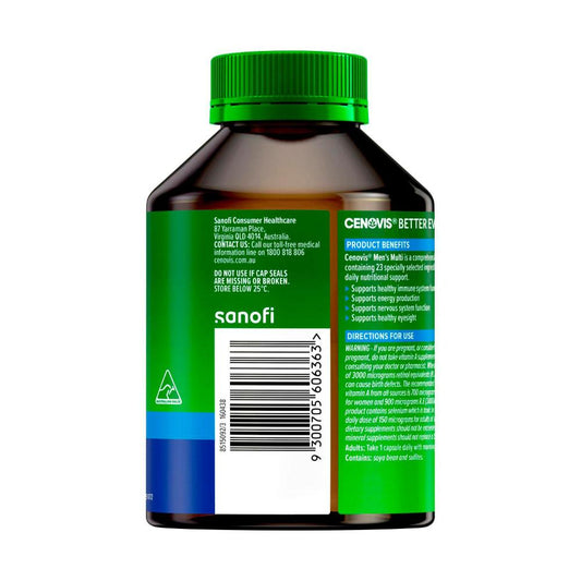 Cenovis Men's Multivitamin Capsules Multi For Energy - 100 pack