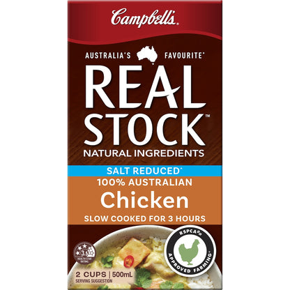 Campbells Real Stock Chicken Salt Reduced 500ml