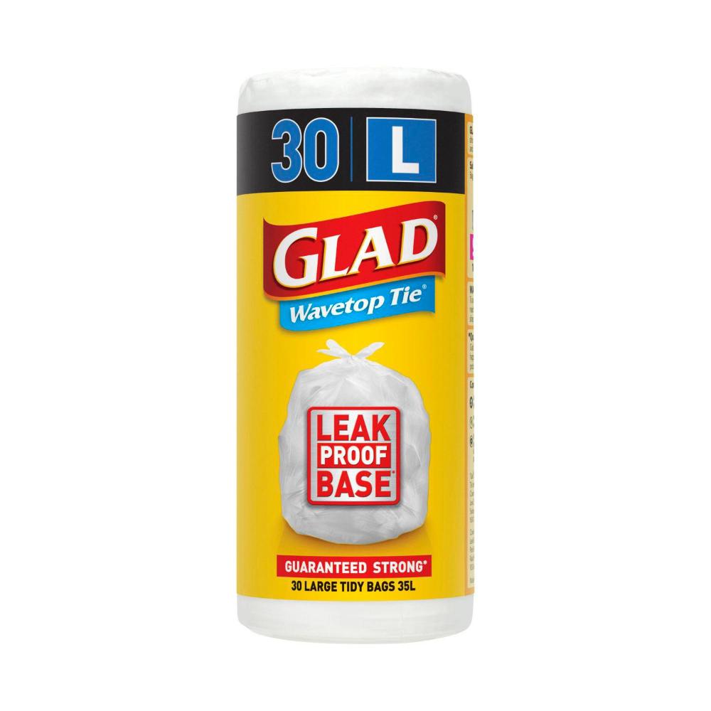 Glad Kitchen Tidy Bags Wavetop Large - 30 pack