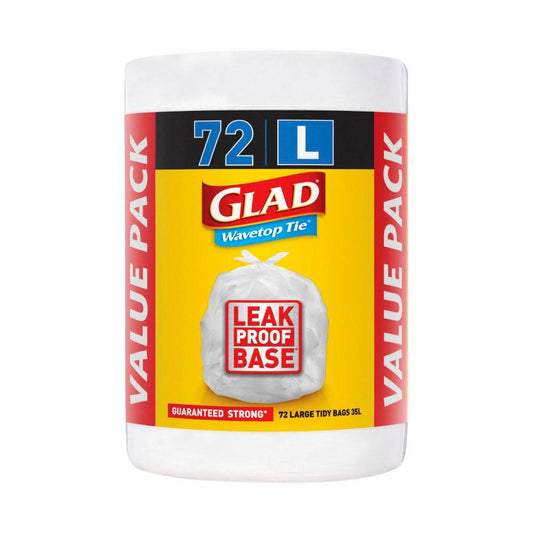 Glad Kitchen Tidy Bag Wavetop Large - 72 pack
