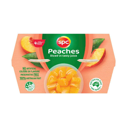 SPC Aussie Diced Peaches in Juice 120g - 4 pack