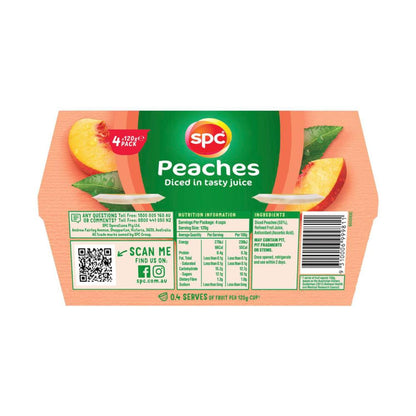 SPC Aussie Diced Peaches in Juice 120g - 4 pack