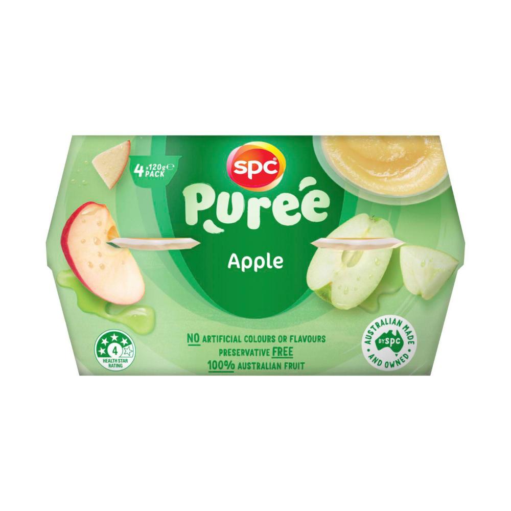SPC Little Tubs Of Apple Puree 120g - 4 pack