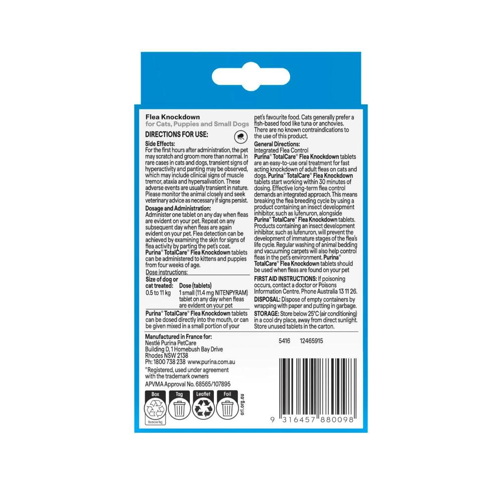 Purina Total Care Flea Knockdown for Cats, Puppies & Small Dog - 3 pack