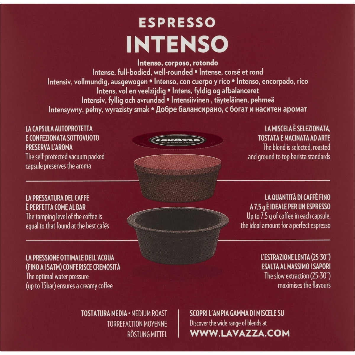 Lavazza Intenso Coffee Pods A Modo Mio 16 Pack