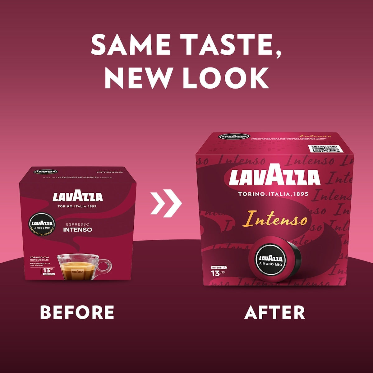 Lavazza Intenso Coffee Pods A Modo Mio 16 Pack