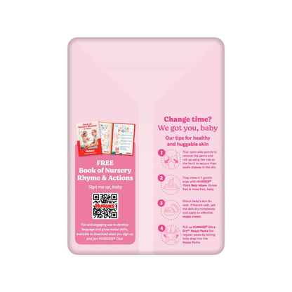 Huggies Ultra Dry Nappy Pants Girls Size 4 (9-14kg) - 29 pack