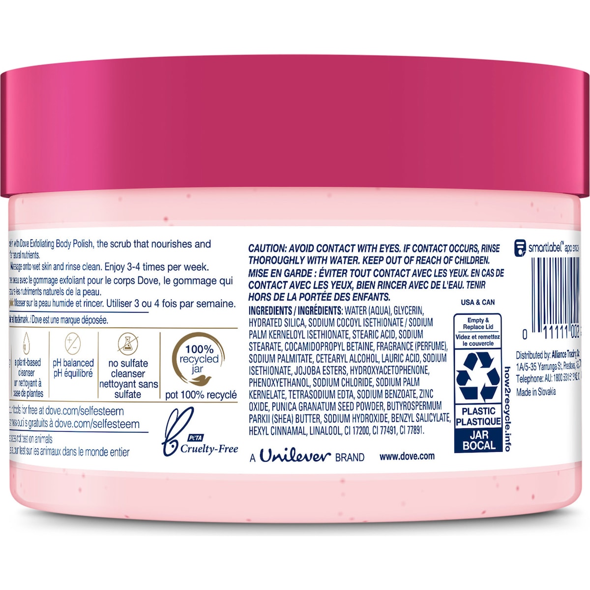 Dove Exfoliating Body Polish Scrub Pomegranate & Shea Butter 298ml