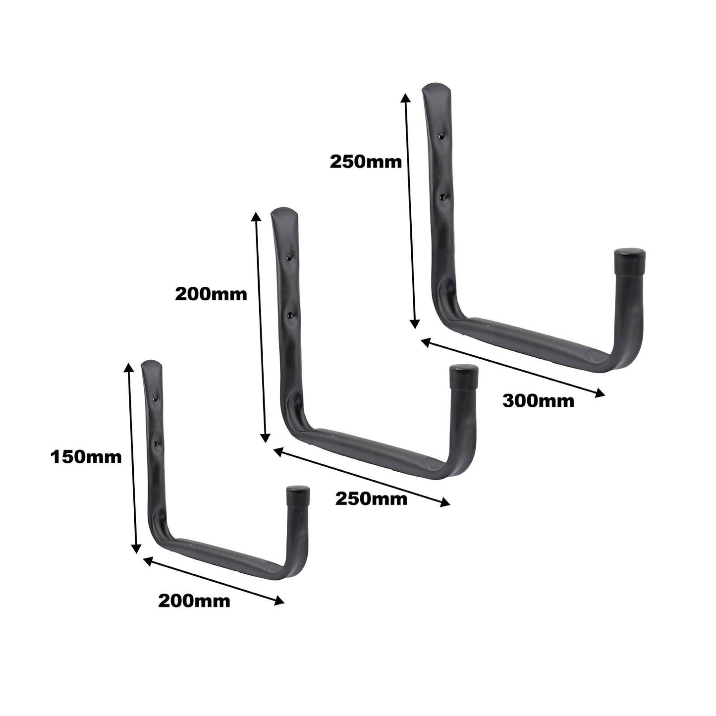 Everhang Black Storage Tube Hook - 3 Pack - 19 x 250mm