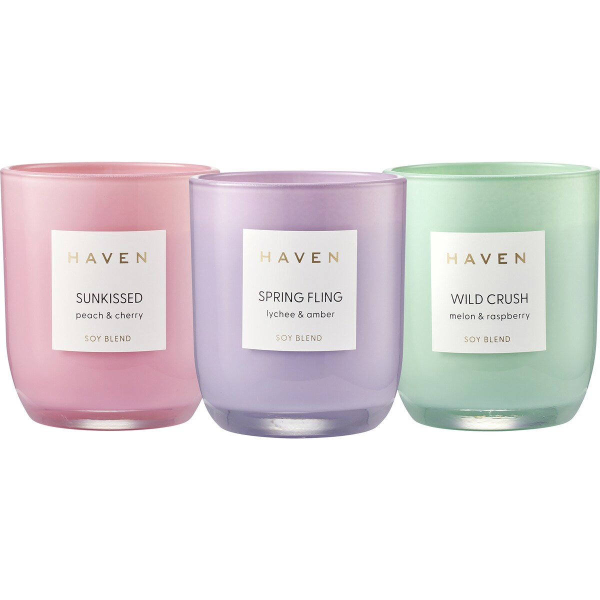 Haven Wild Crush Melon & Raspberry Soy Blend Candle