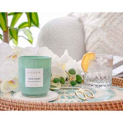 Haven Wild Crush Melon & Raspberry Soy Blend Candle