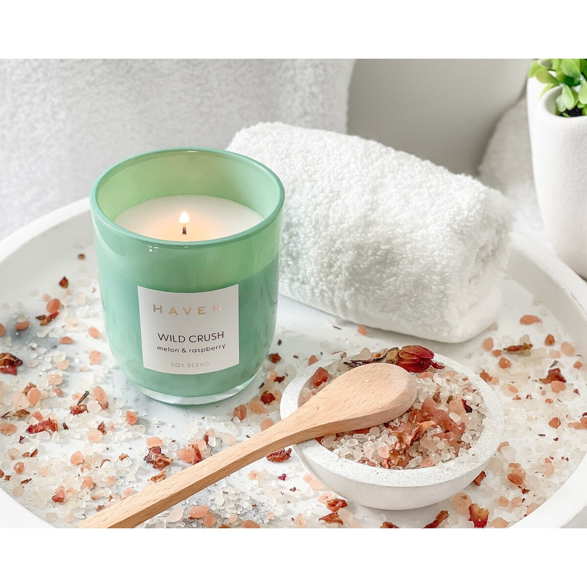 Haven Wild Crush Melon & Raspberry Soy Blend Candle