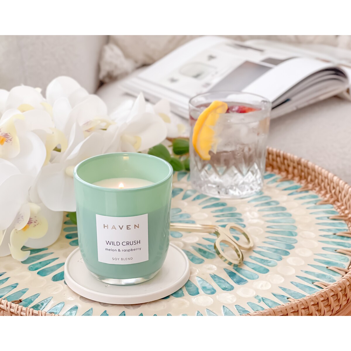 Haven Wild Crush Melon & Raspberry Soy Blend Candle