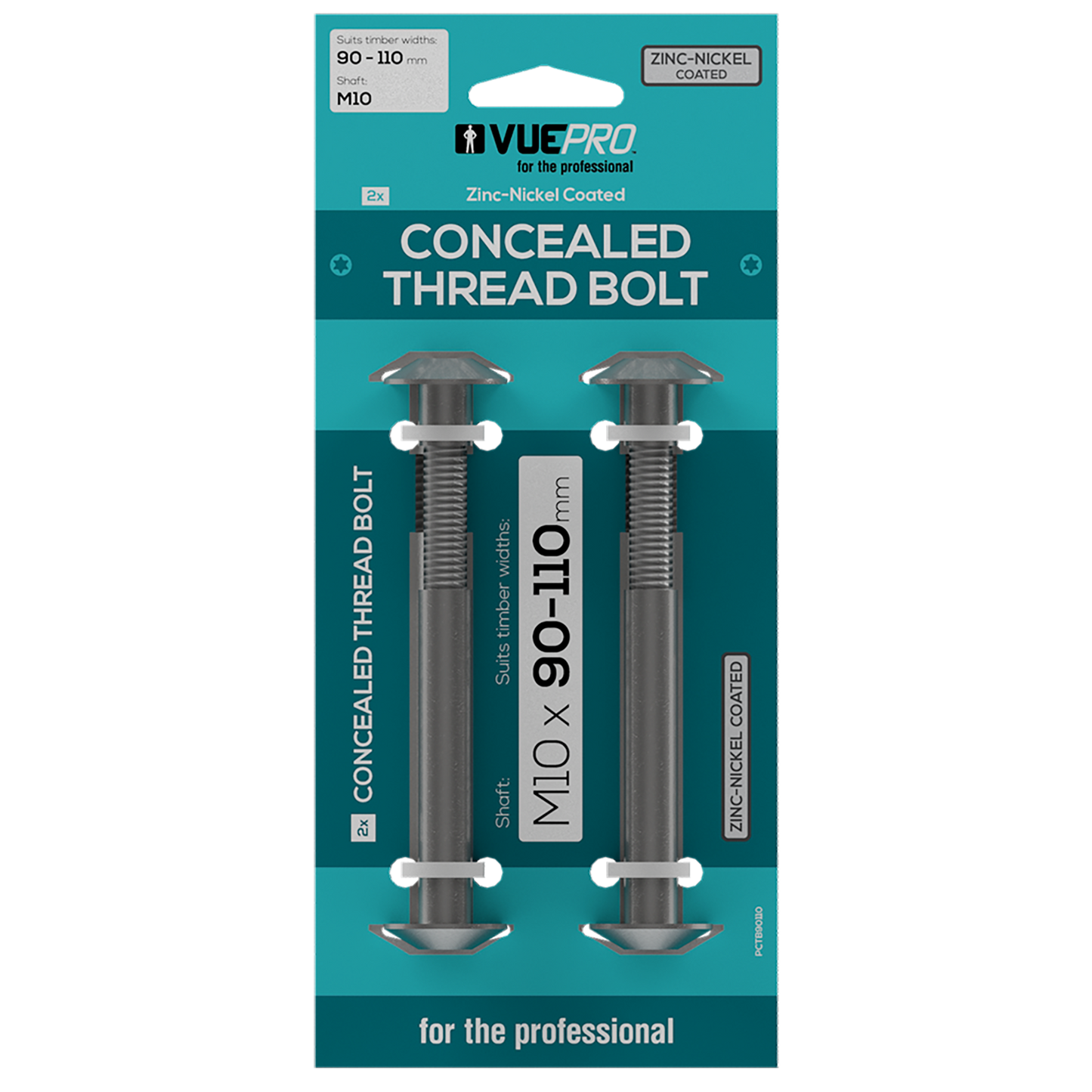 Vuepro Concealed Thread Bolt - 90-110mm