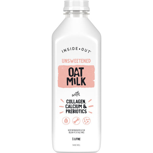 Inside Out Unsweetened Oat Milk With Collagen, Calcium & Prebiotics 1l