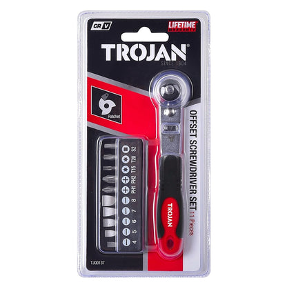 Trojan Ratchet Screwdriver Set - 11 Piece - 82 x 30 x 183mm