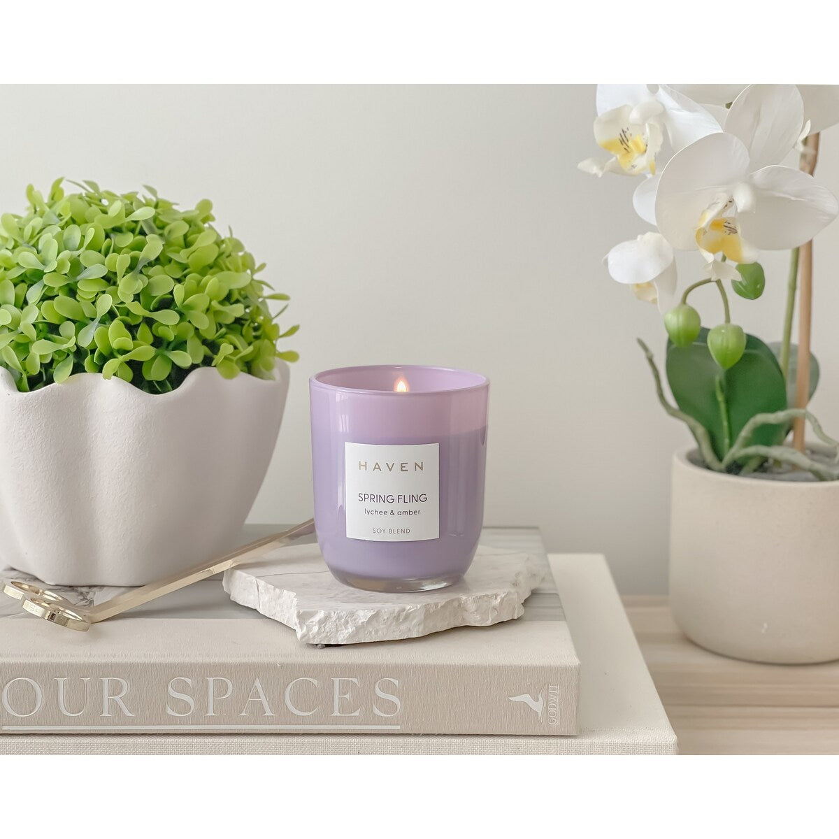 Haven Spring Fling Lychee & Amber Soy Blend Candle