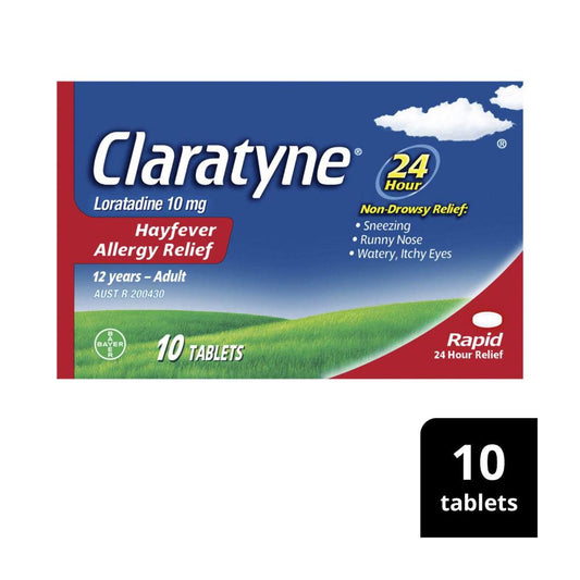 Claratyne Allergy Hayfever Relief Antihistamine Tablets - 10 pack