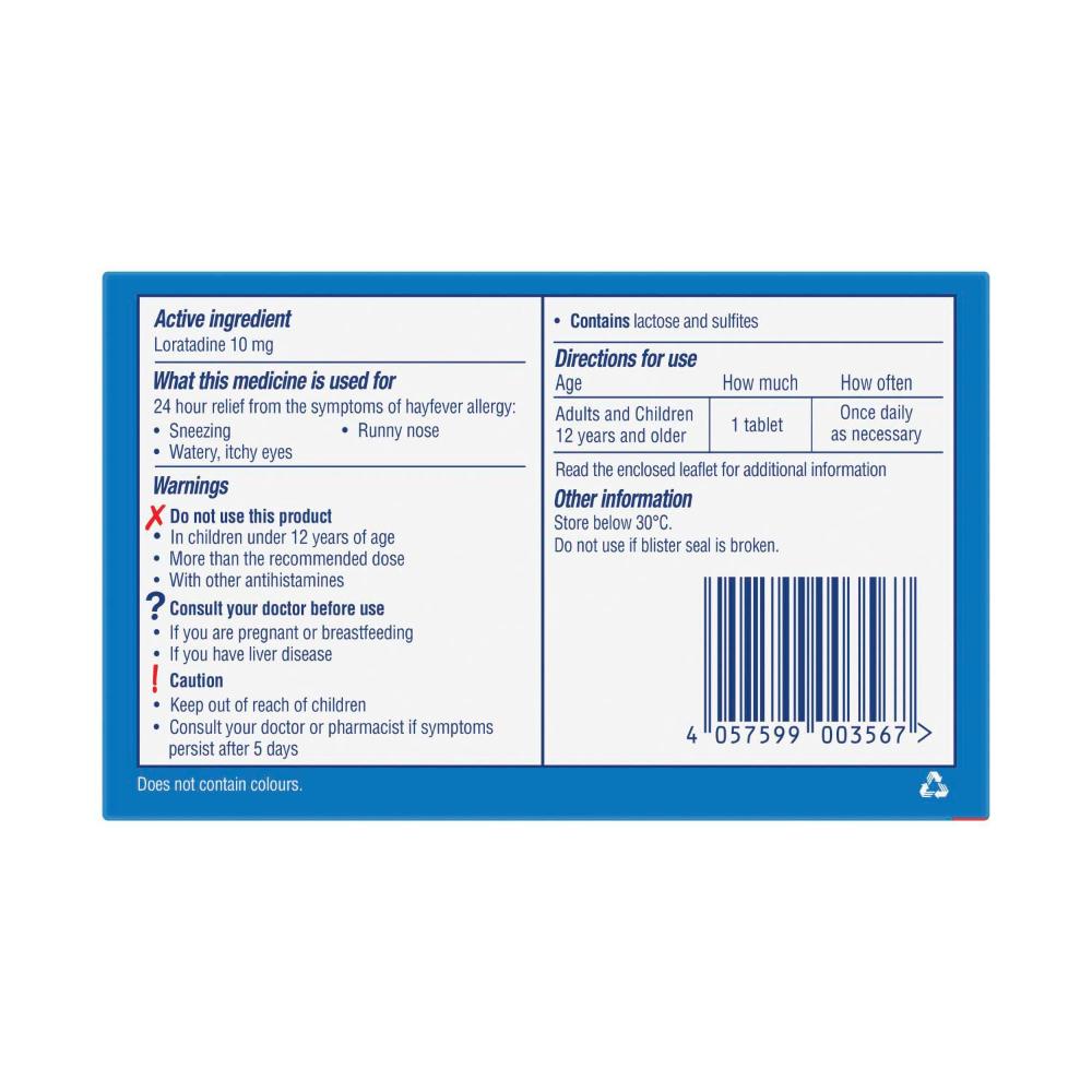aratyne Allergy Hayfever Relief Antihistamine Tablets - 10 pack