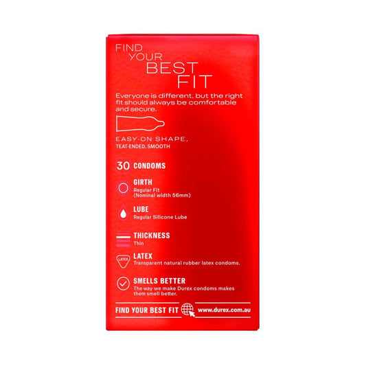 Durex Fetherlite Ultra Thin Feel Condoms - 30 pack
