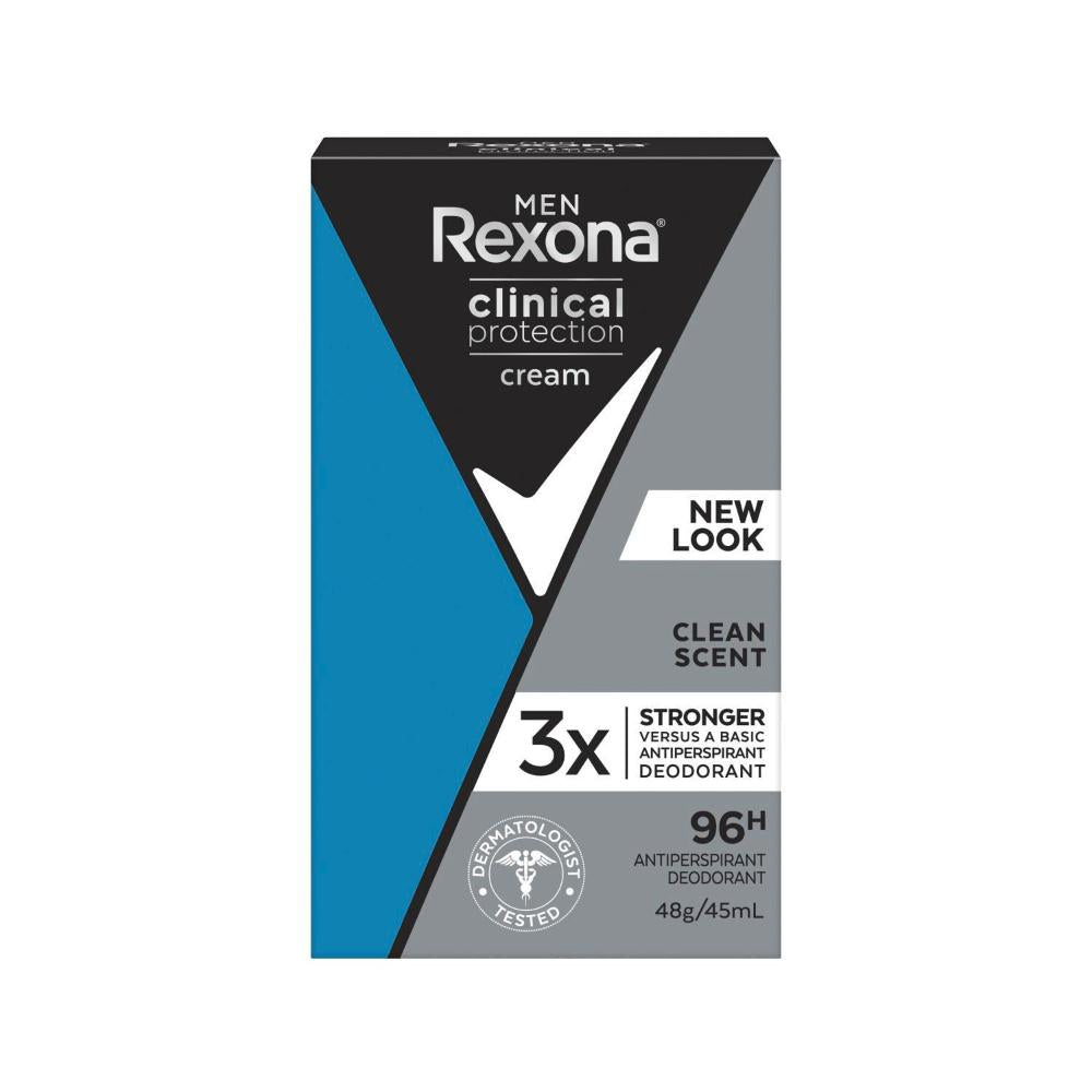 Rexona Men Deodorant 96hr Clinical Cream Clean Scent - 45mL