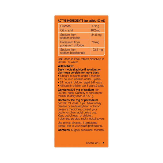 Hydralyte Tablets Orange - 10 pack
