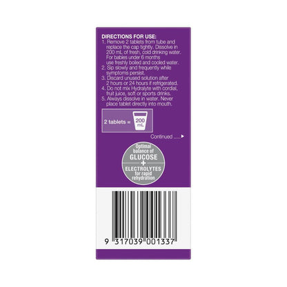 Hydralyte Apple Blackcurrant 10 Effervescent Electrolyte Tablets - 1 pack