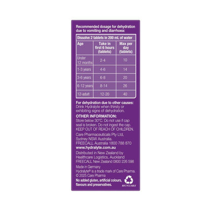 Hydralyte Apple Blackcurrant 10 Effervescent Electrolyte Tablets - 1 pack