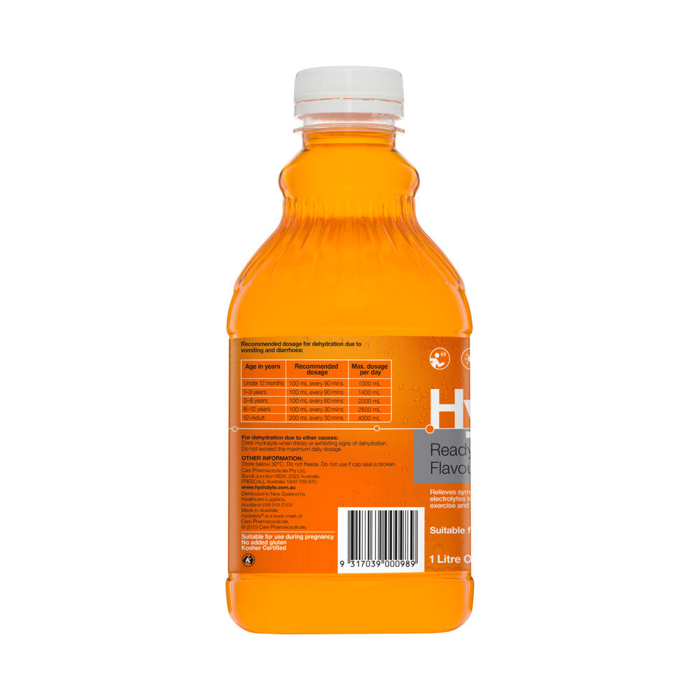 Hydralyte Electrolyte Solution Orange Flavour - 1L