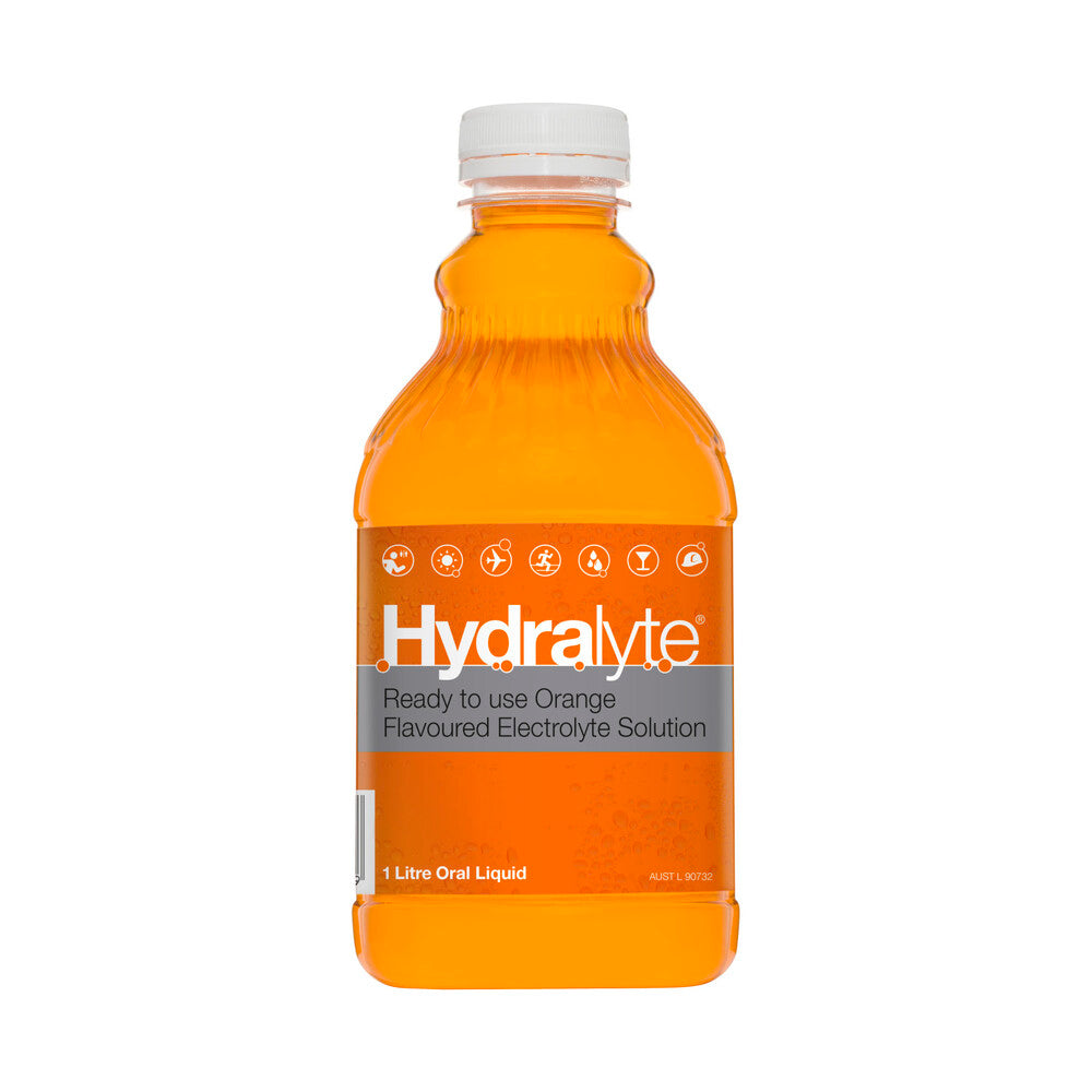 Hydralyte Electrolyte Solution Orange Flavour - 1L