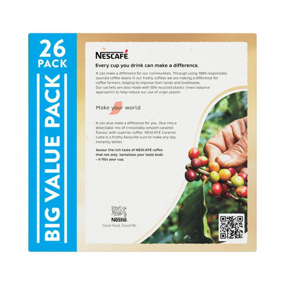 Nescafe Caramel Latte Coffee Sachets - 26 Pack
