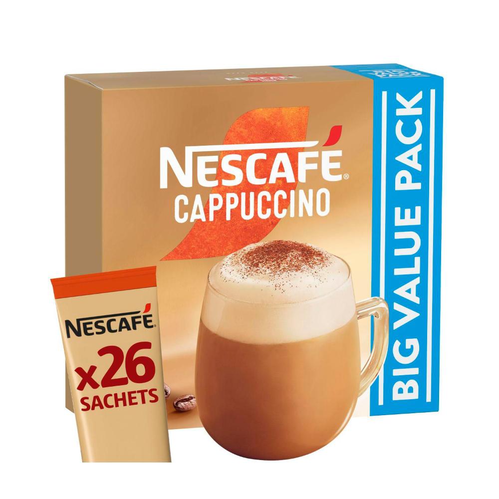 Nescafe Cappuccino Coffee Sachets - 26 Pack