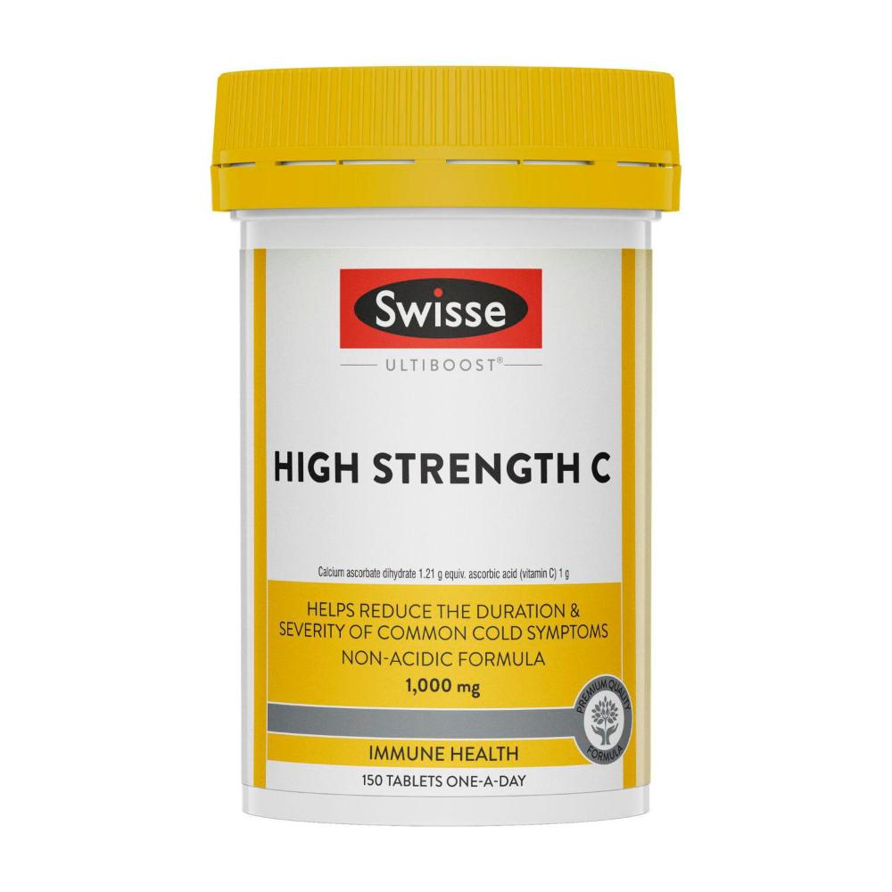 Swisse Ultiboost High Strength C For Immune System Health Support - 150 Pack