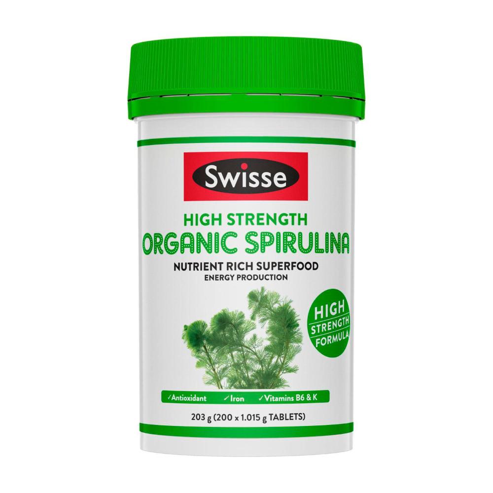 Swisse Ultiboost High Strength Organic Spirulina - 200 pack