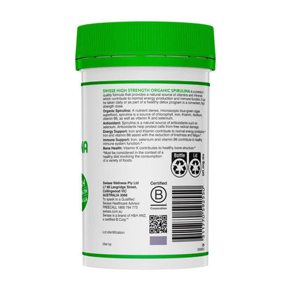 Swisse Ultiboost High Strength Organic Spirulina - 200 pack