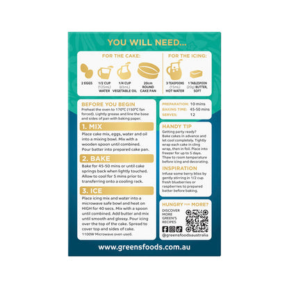 Green's Deluxe Vanilla Mud Cake Mix - 600g