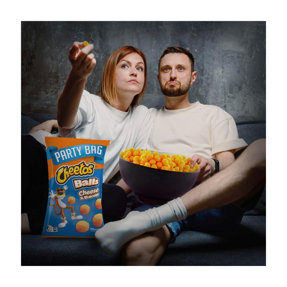 Cheetos Balls Cheese Snacks Party Bag Cheese & Bacon - 190g