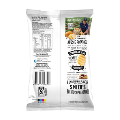 Smiths Salt & Vinegar Crinkle Potato Chips - 60g
