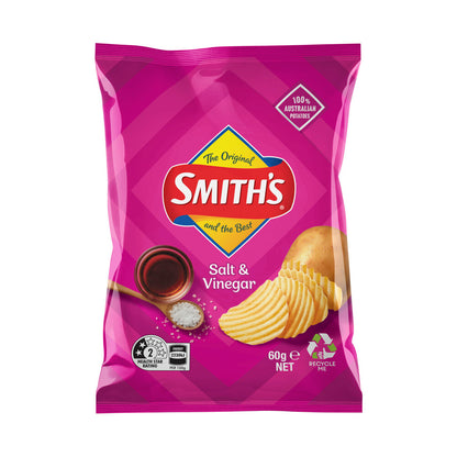 Smiths Salt & Vinegar Crinkle Potato Chips - 60g