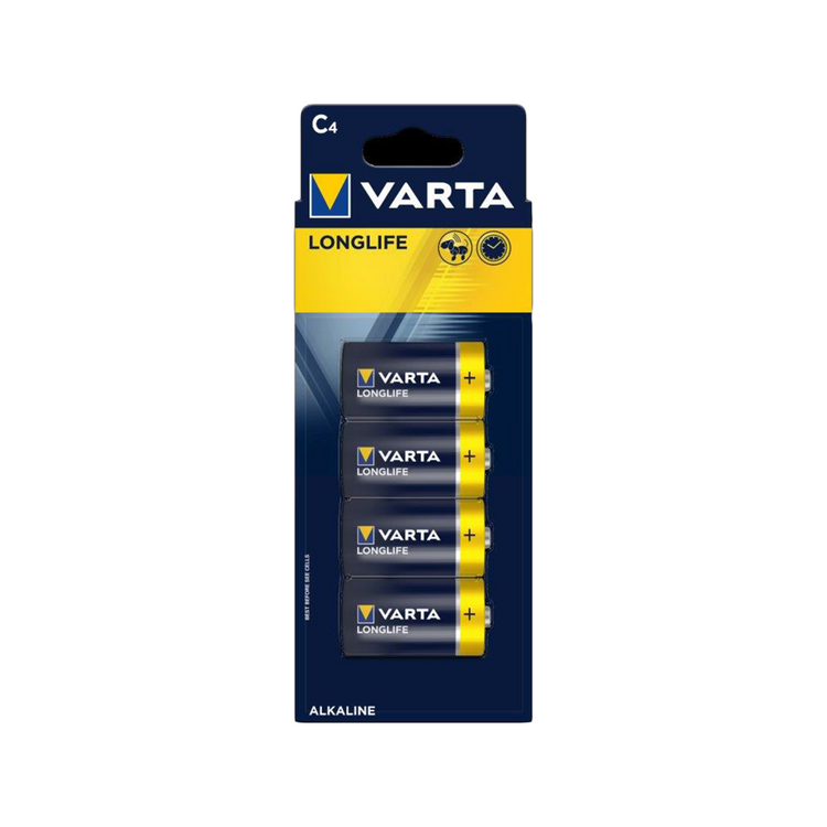 Varta LongLife C Alkaline Batteries - 4 Pack