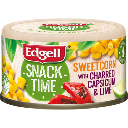 Edgell Snack Time Sweet Corn Salad Topper with Capsicum & Lime 70g
