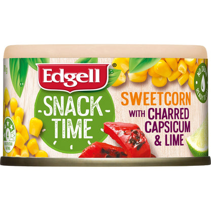 Edgell Snack Time Sweet Corn Salad Topper with Capsicum & Lime 70g
