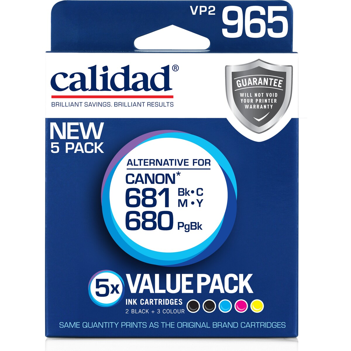 Calidad Canon 681/680 Printer Ink Cartridges 5 Pack