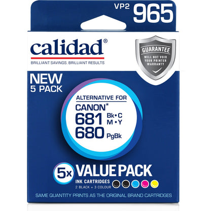 Calidad Canon 681/680 Printer Ink Cartridges 5 Pack