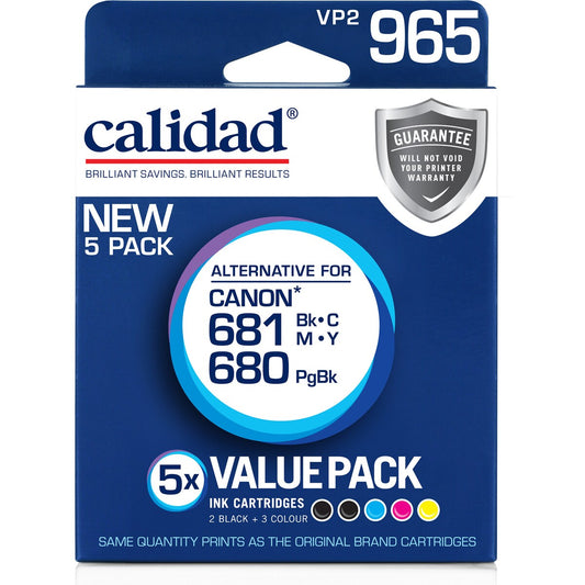 Calidad Canon 681/680 Printer Ink Cartridges 5 Pack