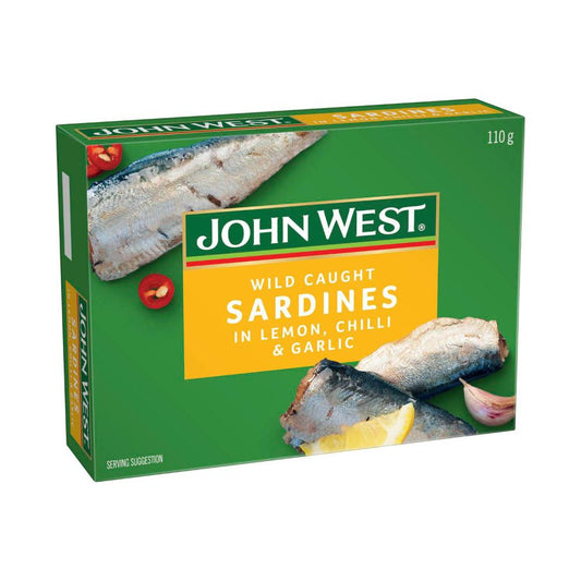 John West Sardines With Lemon Chilli & Garlic - 110g