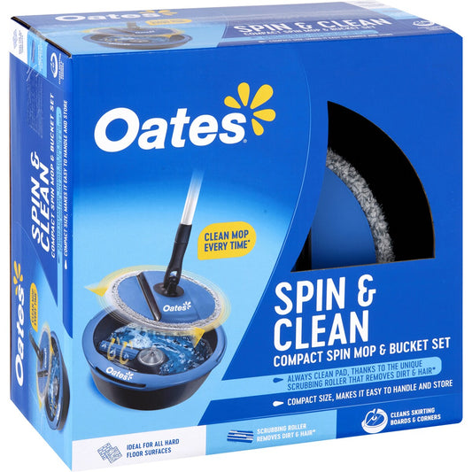 Oates Spin & Clean Compact Spin Mop & Bucket Set Each