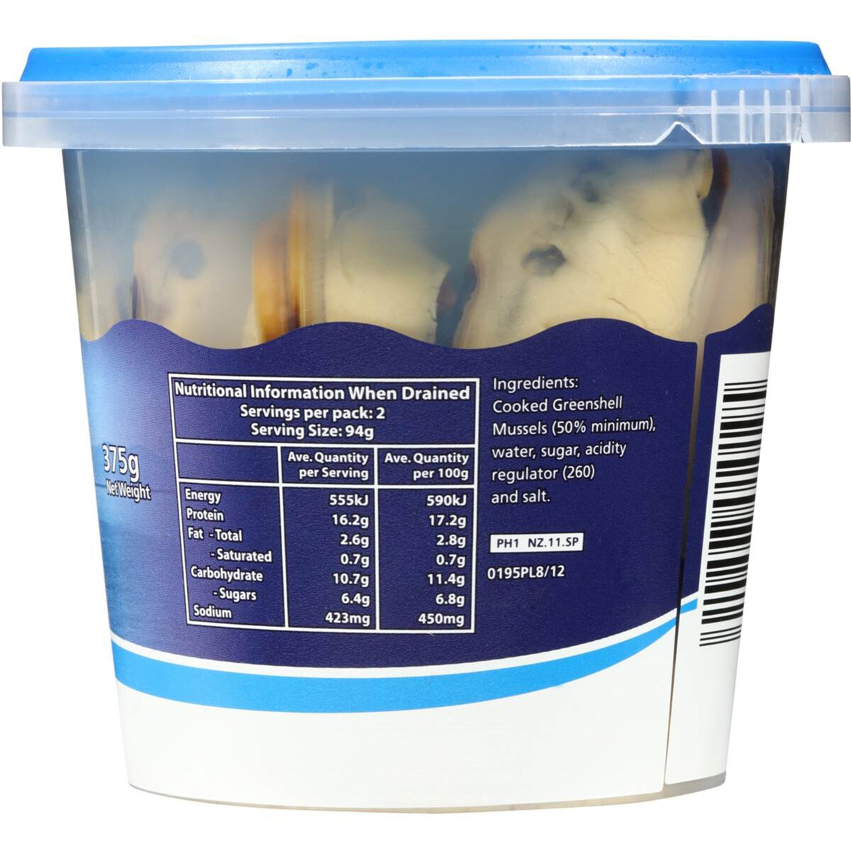 Talley's Chilled Mussels Marinated Plain 375g