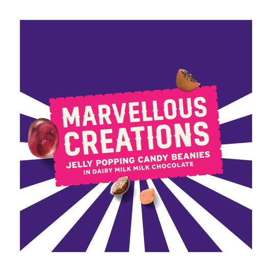 Cadbury Dairy Milk Marvellous Creations Jelly Popping Candy Chocolate Block - 190g