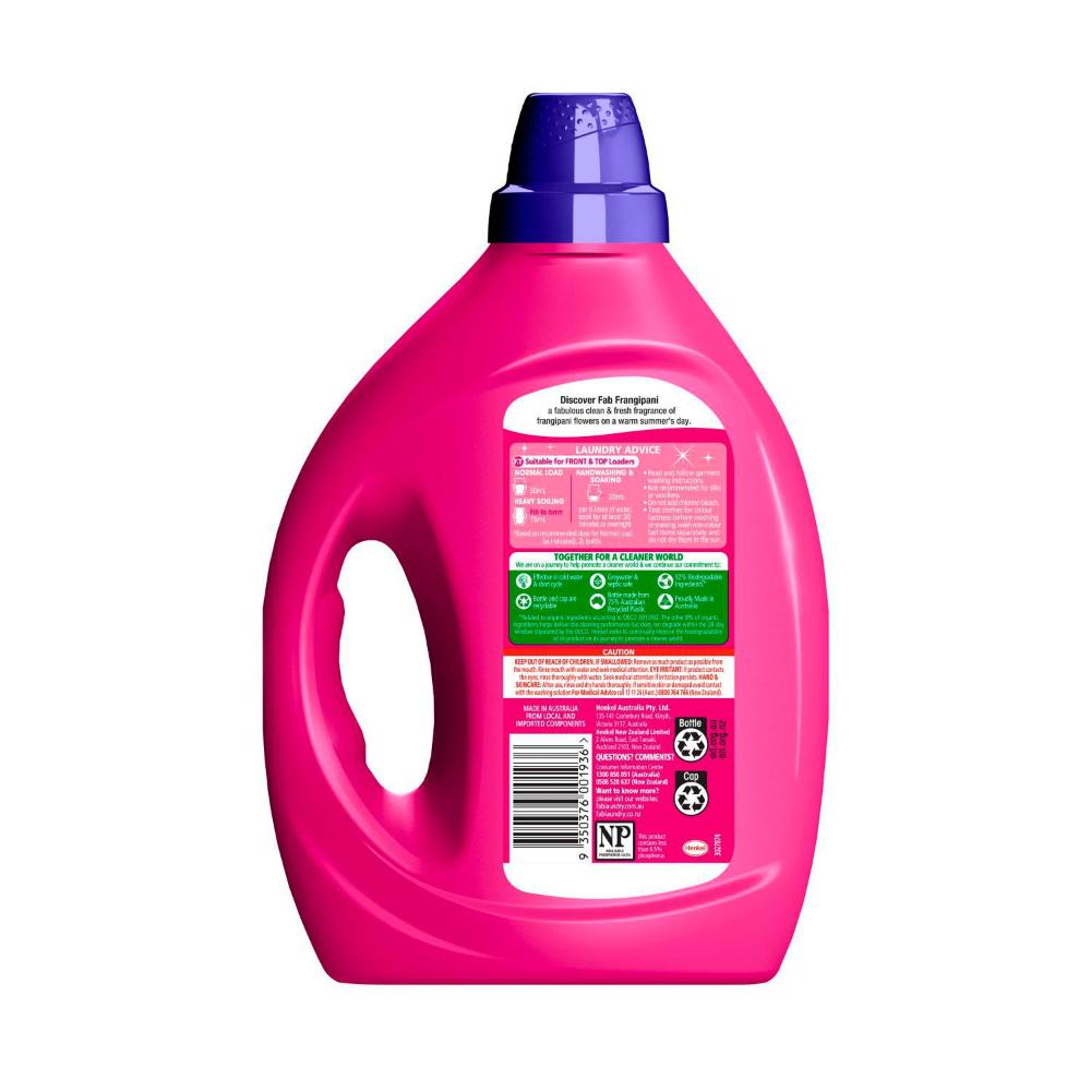 FAB Frangipani Front & Top Loader Laundry Liquid - 2L
